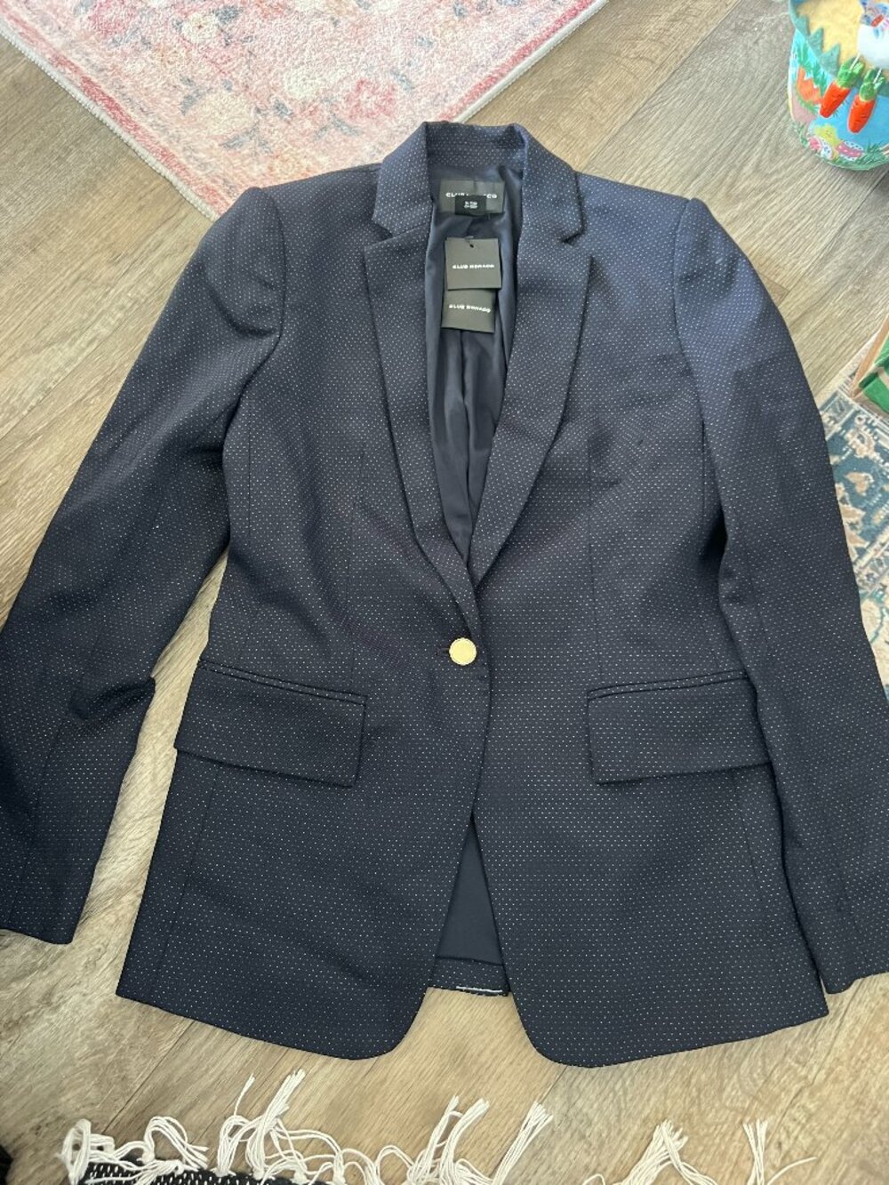 NWT Club Monaco Navy mix Borrem Blazer size 0
